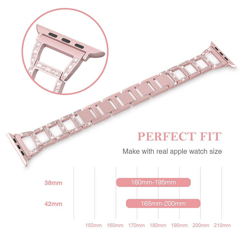 Trapezoid Design Rhinestones Decor Metal Smartwatch Strap Wrist Band for Apple Watch Series 9 8 7 41mm 6 5 4 SE (2023) SE(2022) SE 40mm 3 2 1 38mm Trapezoid Design Rhinestones Decor Metal Smartwatch Strap Wrist Band for Apple Watch Series 9 8 7 41mm 6 5 4 SE (2023) SE(2022) SE 40mm 3 2 1 38mm